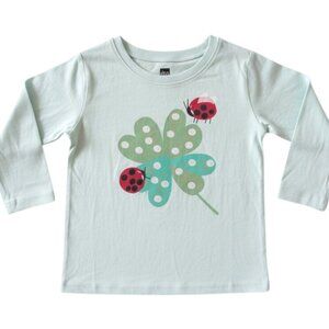 Tea Collection Ladybug Clover Graphic Long Sleeve Tee Girls 12-18M